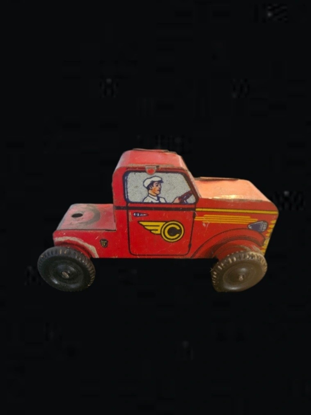 Vintage Courtland Tin Litho Toy Truck Cab